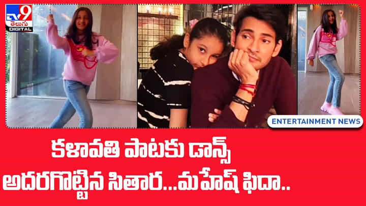 Sitara Ghattamaneni: కళావతి పాటకు డాన్స్ అదరగొట్టిన సితార...మహేష్ ఫిదా..(Video) Sitara Ghattamaneni: కళావతి పాటకు డాన్స్ అదరగొట్టిన సితార...మహేష్ ఫిదా..(Video)