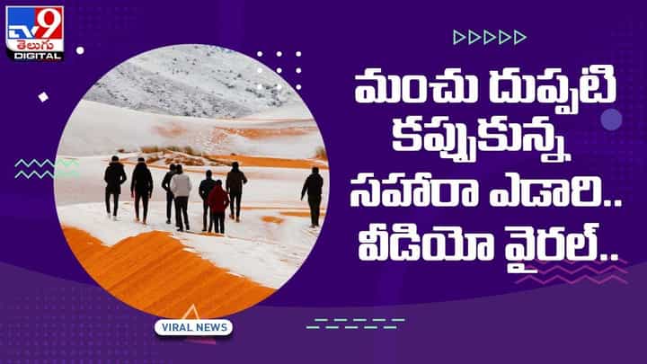 మంచు దుప్పటి కప్పుకున్న సహారా ఎడారి.. వీడియో వైరల్.. మంచు దుప్పటి కప్పుకున్న సహారా ఎడారి.. వీడియో వైరల్..