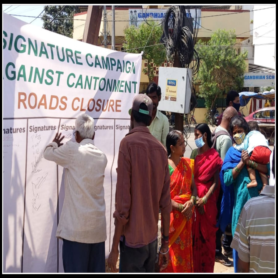 Hyderadaba News Residents Of Contonment Joined The Signature Campaigns Against Roads Closure By Secunderabad Contonment Board (1)