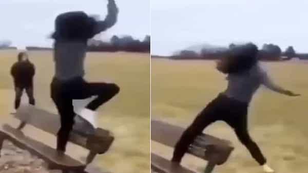 Viral Video: స్టంట్ చేయబోయి బొక్కబోర్లా పడిన ముద్దుగుమ్మ.. నవ్వులు పూయిస్తున్న వీడియో..