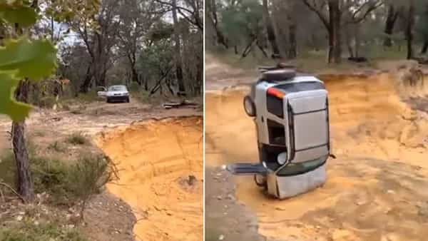 Viral Video: కదులుతున్న వాహనం నుండి దూకిన వ్యక్తి.. షాకింగ్, డేంజరస్ స్టంట్ వీడియో సోషల్ మీడియాలో వైరల్