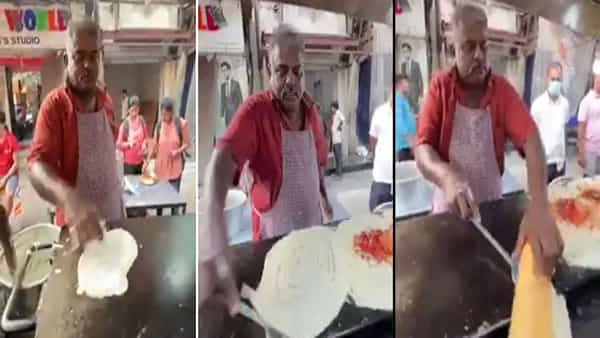 Viral Video: దోశ విక్రేత అసాధారణ నైపుణ్యం.. ఫ్లయింగ్ దోశ ప్రముఖ్య వ్యాపార వేత్తను ఆకట్టుకున్న ప్రత్యేక శైలి.. వీడియో వైరల్
