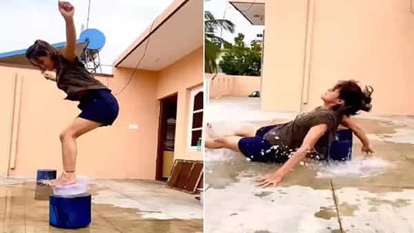 Viral Video: అయ్యయ్యో.. బిస్కెట్ అయిన యువతి ఫీట్.. ఫుల్లుగా నవ్వుకుంటున్న నెటిజన్లు..!