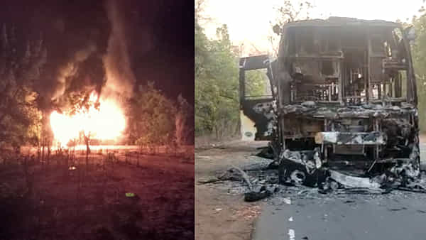 Andhra Pradesh: చింతూరులో రెచ్చిపోయిన మావోయిస్టులు.. హైవేపై అర్ధరాత్రి బస్సు దగ్ధం