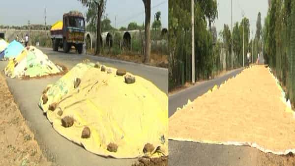 Paddy on Road: ఓ వైపు వర్షం, మరో వైపు వాహనాల మద్య నరకం.. కొనుగోలు కేంద్రాలు లేక రోడ్లపై, కల్లాల్లో ధాన్యం!