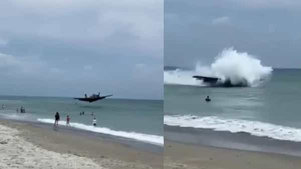 Viral Video: బీచ్లో సరదాగా ఎంజాయ్ చేస్తున్న జనాలు.. ఒక్కసారిగా కుప్పకూలిన విమానం..!