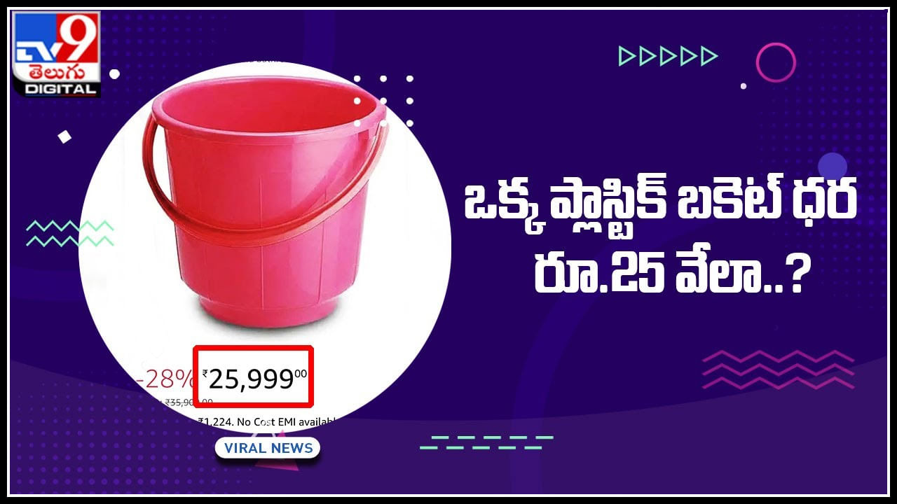 Costly Bucket: ఒక్క ప్లాస్టిక్‌ బకెట్‌ ధర రూ.25 వేలా..? బకెట్‌ కొనాలంటే కిడ్నీలు అమ్ముకోవాలా.?