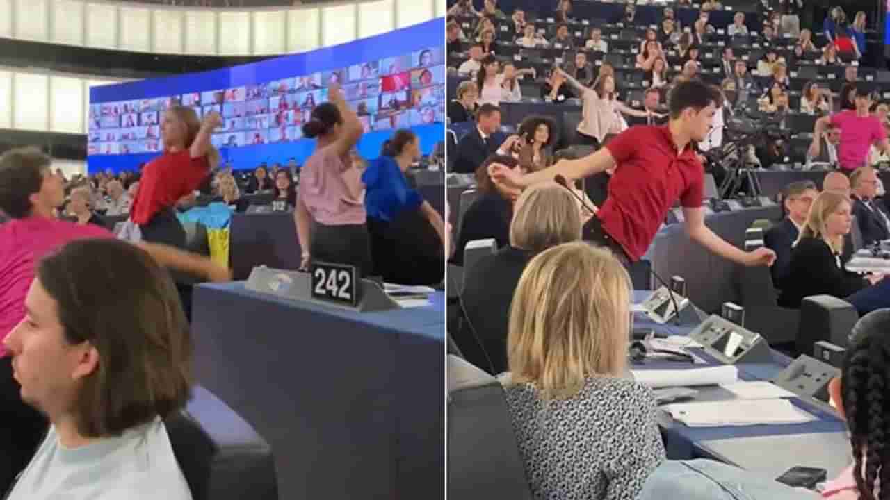 European parliament: పార్లమెంట్‌లో డ్యాన్స్ ప్రదర్శన.. వైరల్ అవుతున్న వీడియో.. ప్రజల రియాక్షన్ ఇదీ..!