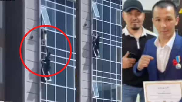 Viral Video: 8వ అంతస్తులో కిటికీని పట్టుకుని వేలాడుతున్న చిన్నారి.. కాపాడిన వ్యక్తి.. వీడియో వైరల్