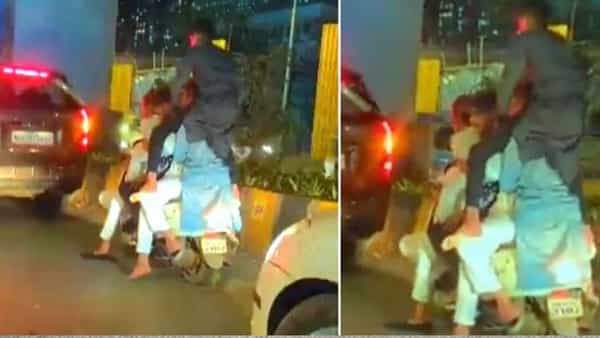 Viral Video: ట్రాఫిక్ రూల్స్ అతిక్రమణకు పరాకాష్ట.. ఒకే స్కూటీపై ఆరుగురు ప్రయాణం..
