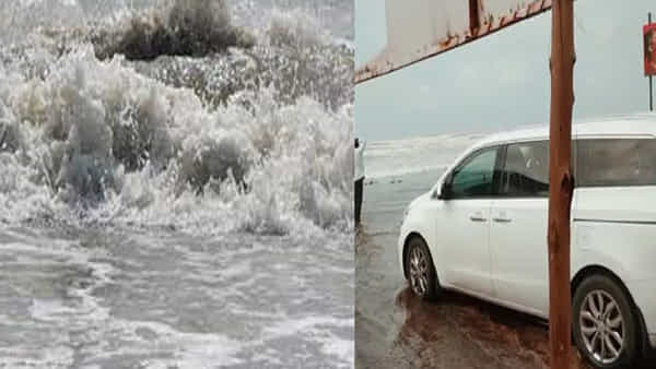 Antarvedi Sea: అంతర్వేదిలో భయం భయం.. పౌర్ణమికి పోటెత్తిన సముద్రం.. జనావాసాల్లోకి నీరు