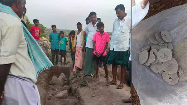 Nandyal district: ఉపాధి హామి మట్టి పనులు చేస్తుండగా బయటపడిన పురాతన కుండ.. దాన్ని ఓపెన్ చేయగా