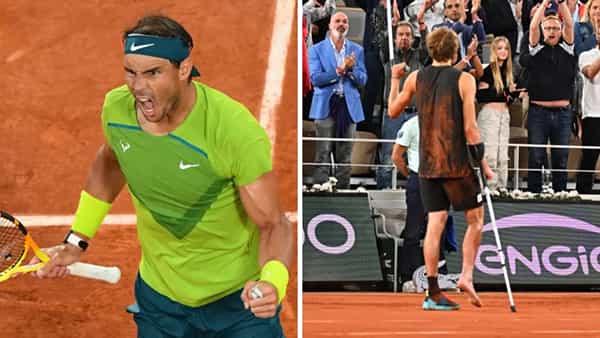 French Open 2022: రికార్డు స్థాయిలో 14వ సారి ఫైనల్ చేరిన రాఫెల్ నాదల్.. గాయం కారణంగా తప్పుకున్న జ్వెరెవ్..