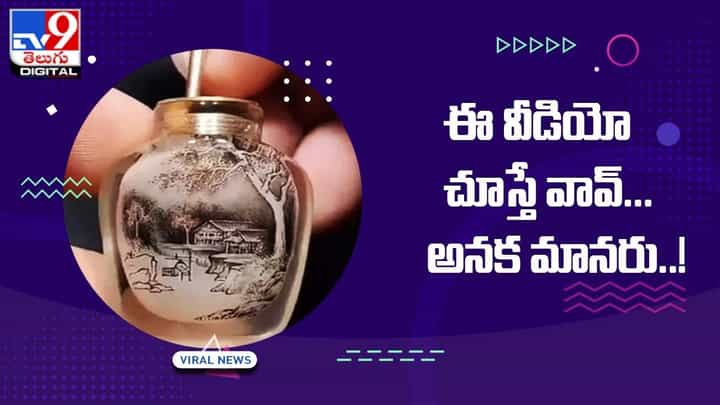 చిన్న గాజు సీసాలో అద్భుత కళాఖండం.. వీడియో చూస్తే వావ్ అనక మానరు చిన్న గాజు సీసాలో అద్భుత కళాఖండం.. వీడియో చూస్తే వావ్ అనక మానరు