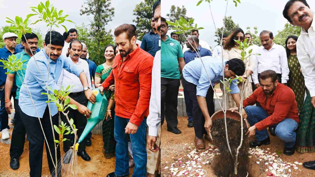 Salman Khan: గ్రీన్ ఇండియా ఛాలెంజ్‎లో పాల్గోన్న సల్మాన్ ఖాన్.. అనర్థాలు ఆగాలంటే చెట్లు పెంచాలంటున్న హీరో... 