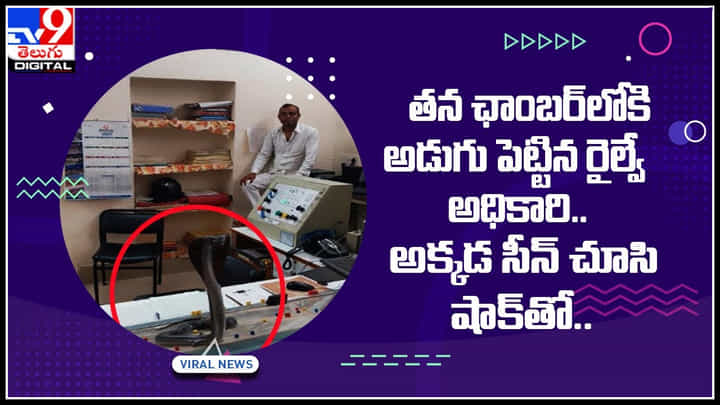 Snake on table: తన ఛాంబర్లోకి అడుగు పెట్టిన రైల్వే అధికారి.. అక్కడ సీన్ చూసి షాక్తో.. Snake on table: తన ఛాంబర్లోకి అడుగు పెట్టిన రైల్వే అధికారి.. అక్కడ సీన్ చూసి షాక్తో..