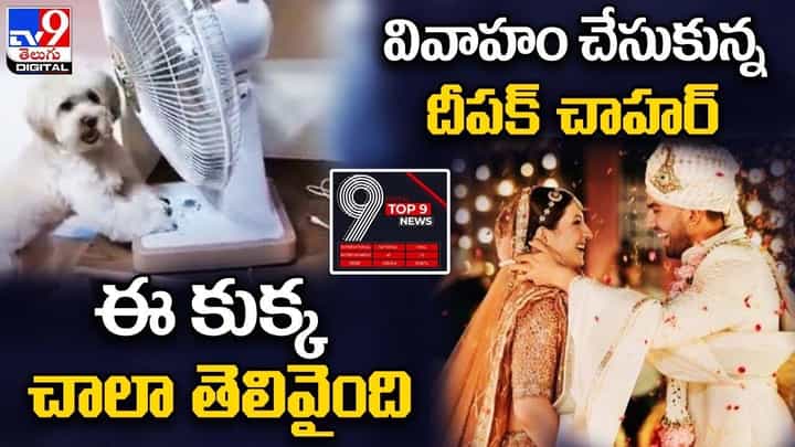 Digital TOP 9 NEWS: ఈ కుక్క చాలా తెలివైంది | వివాహం చేసుకున్న దీపక్ చాహర్ Digital TOP 9 NEWS: ఈ కుక్క చాలా తెలివైంది | వివాహం చేసుకున్న దీపక్ చాహర్