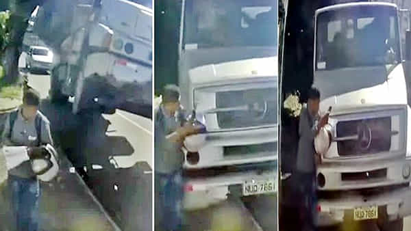 Viral Video: ఒక్క అడుగు అతడికి ప్రాణం పోసింది..లేదంటే ఏం జరిగేదో..ఒళ్లు గగుర్పొడిచే వీడియో