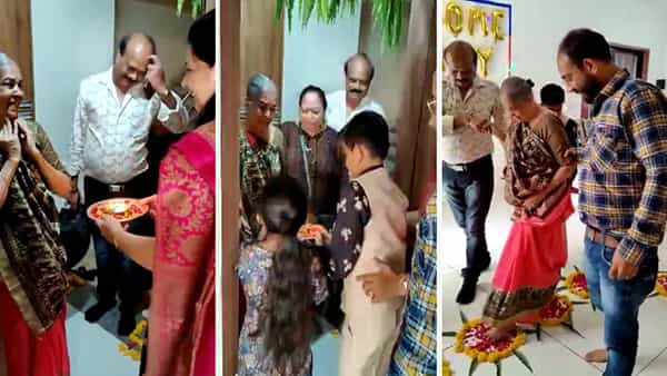 Viral Video: ఈ వీడియో అన్నిటికంటే భిన్నం.. కొత్త ఇంట్లోకి అత్తగారికి హారతి ఇచ్చి సాంప్రదాయంగా ఘన స్వాగతం పలికిన కోడలు..