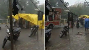 Viral Video: భారీ వర్షంలోనే పెళ్లి బరాత్‌.. తడవకుండా ఉండేందుకు వీరేం చేశారో మీరే చూడండి..