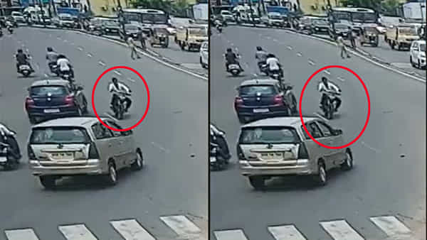 Viral Video: ఆలస్యమైనా పర్లేదు బ్రో.. బతికి ఉండడం ముఖ్యం.. వైరల్ అవుతోన్న యాక్సిడెంట్ వీడియో..
