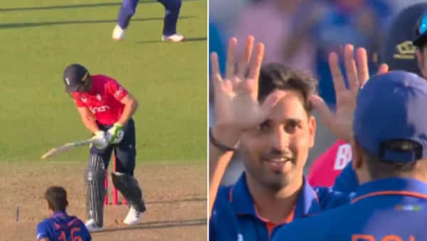 IND vs ENG : భువీ విసిరేది బంతులా.. బుల్లెట్లా..? దూసుకొచ్చిన ఇన్స్వింగర్కు క్లీన్బౌల్డ్ అయిన బట్లర్