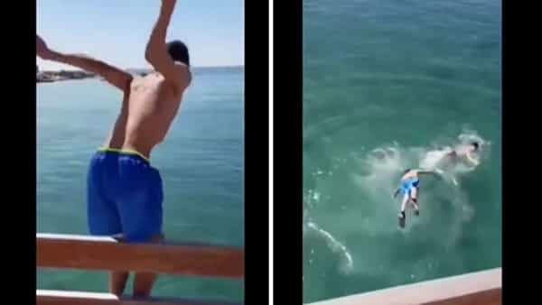 Viral Video: లక్ అంటే వీడిదే.. నదిలోకి దూకాడు.. జస్ట్ మిస్ అంతే.. నెట్టింట వైరల్ వీడియో