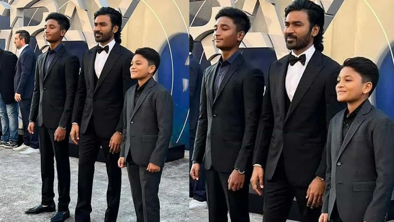 Dhanush : హాలీవుడ్ సినిమాలో హీరో ధనుష్.. కొడుకులతో కలిసి ప్రీమియర్ షోలో సందడి