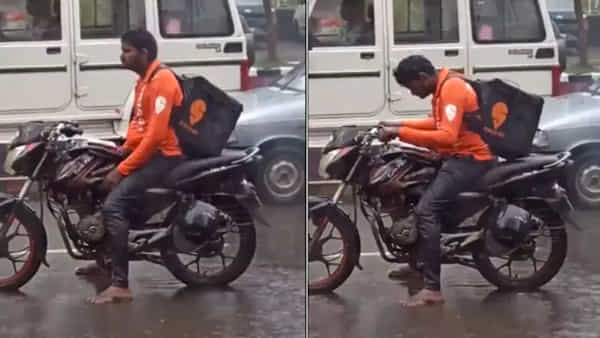 Viral Video: జీవితం అందరికీ ఒకేలా ఉండదు.. వర్షంలో తడుస్తున్న డెలివరీ బాయ్.. గుండె బరువెక్కిస్తున్న వీడియో