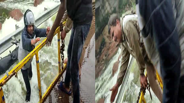 Hyderabad: సలామ్ పోలీస్.. వరదలో కొట్టుకుపోయిన బైకర్ను కాపాడిన రక్షకభటులు.. అభినందించిన సీపీ