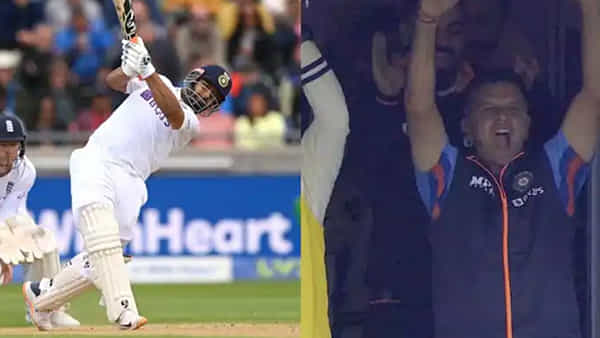 Rishabh Pant: రిషబ్ మెరుపు సెంచరీ.. కోచ్ రాహుల్ సంబరాలు మాములుగా లేవుగా .. నెట్టింట్లో వైరలవుతోన్న వీడియో..