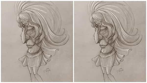 Optical Illusion: కళాకారుడి సృష్టి ఈ అమ్మాయి బొమ్మ.. మీ ఏకాగ్రతకు, మేధస్సుకు పరీక్ష.. నలుగురు యువతులను కనుక్కోండి చూద్దాం