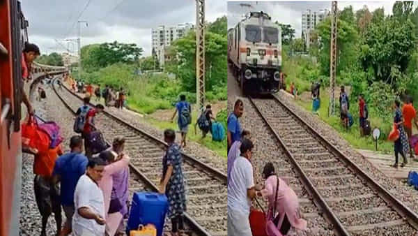 Viral Video:టైమ్సేవ్ అవుతుందని.. క్రాసింగ్లోనే రైలు దిగిన ప్రయాణికులు.. పట్టాలు దాటుతుండగా దూసుకొచ్చిన ట్రైన్..