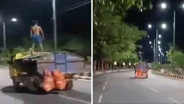 Viral Video: కదిలే వాహనంపై శక్తిమాన్లా ఫోజులిస్తూ, స్టంట్స్ చేశాడు.. సీన్ కట్చేస్తే.. ఊహించని షాక్..