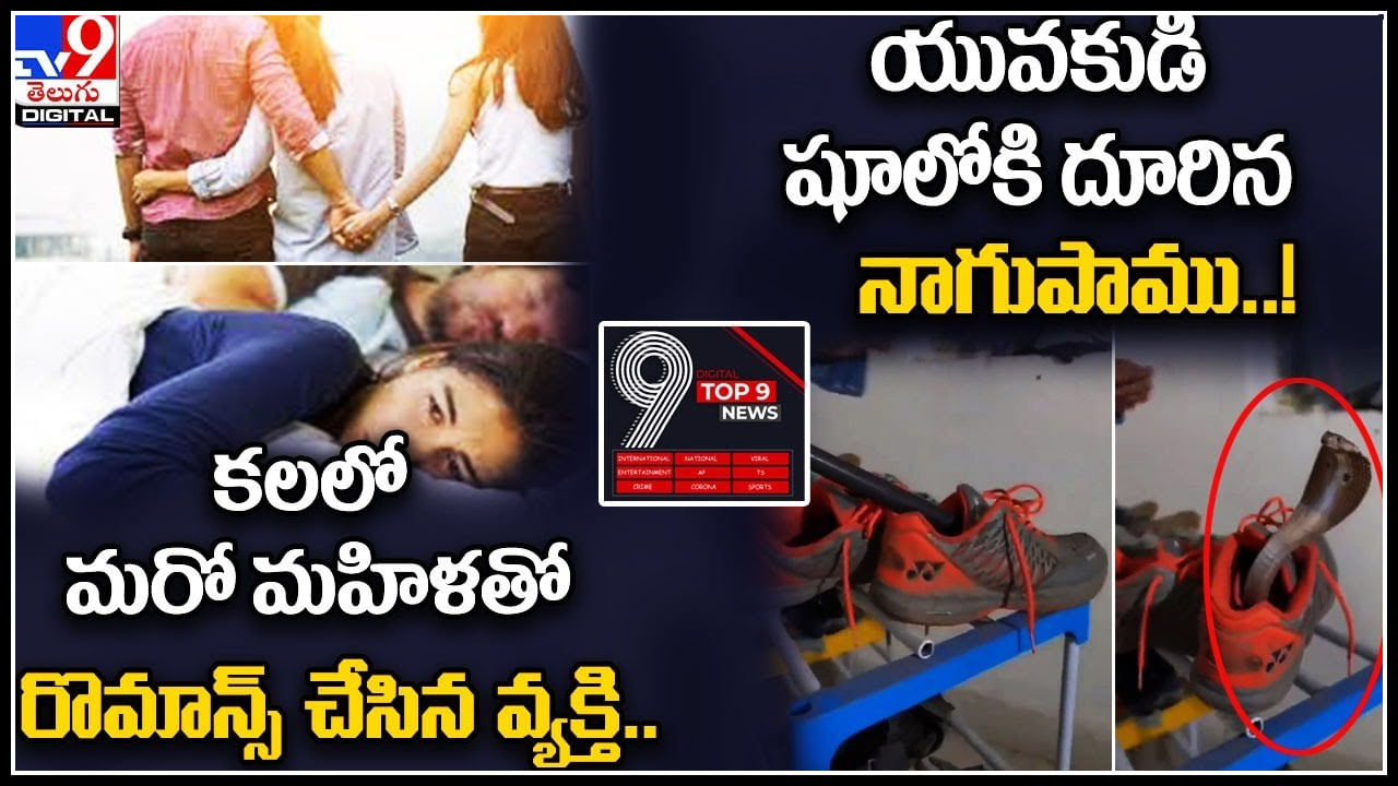 TV9 Digital TOP 9 NEWS: కలలో మరో మహిళతో రొమాన్స్‌ చేసిన వ్యక్తి.. యువకుడి షూలోకి దూరిన నాగుపాము..