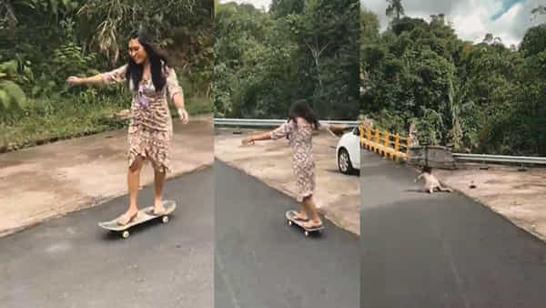 Viral Video: అయ్యయ్యో.. పాపం చిన్నది.. లైక్స్ వస్తాయని చేసింది.. బొక్క బోర్లా పడింది