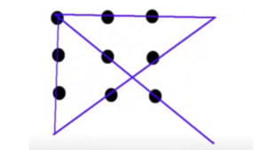 9 Dots With 4 Straight Line