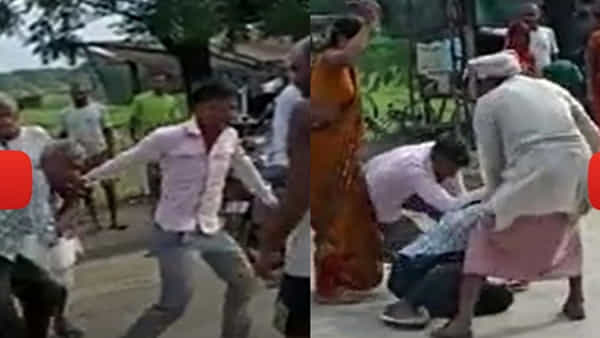 Viral Video: నడిరోడ్డుపై మామను చెప్పుతో చితకబాదిన కోడలు.. సాయం చేసిన తండ్రి, అన్న