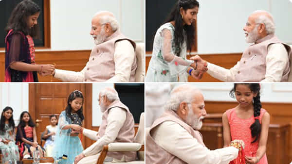 Raksha Bandhan: ప్రధాని నివాసంలో రక్షాబంధన్ వేడుకలు.. మోడీకి రాఖీ కట్టిన చిన్నారులు.. వారు ఎవరంటే..