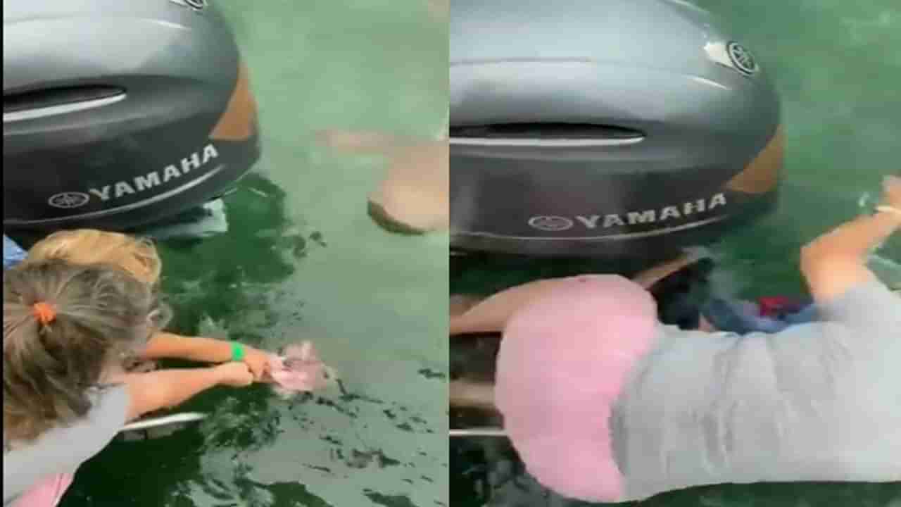 Video Viral: ఒడ్డుపై తల్లీ కుమారులు.. నీటిలో వేగంగా దూసుకువస్తున్న షార్క్.. ఒళ్లు గగుర్పొడిచే వీడియో