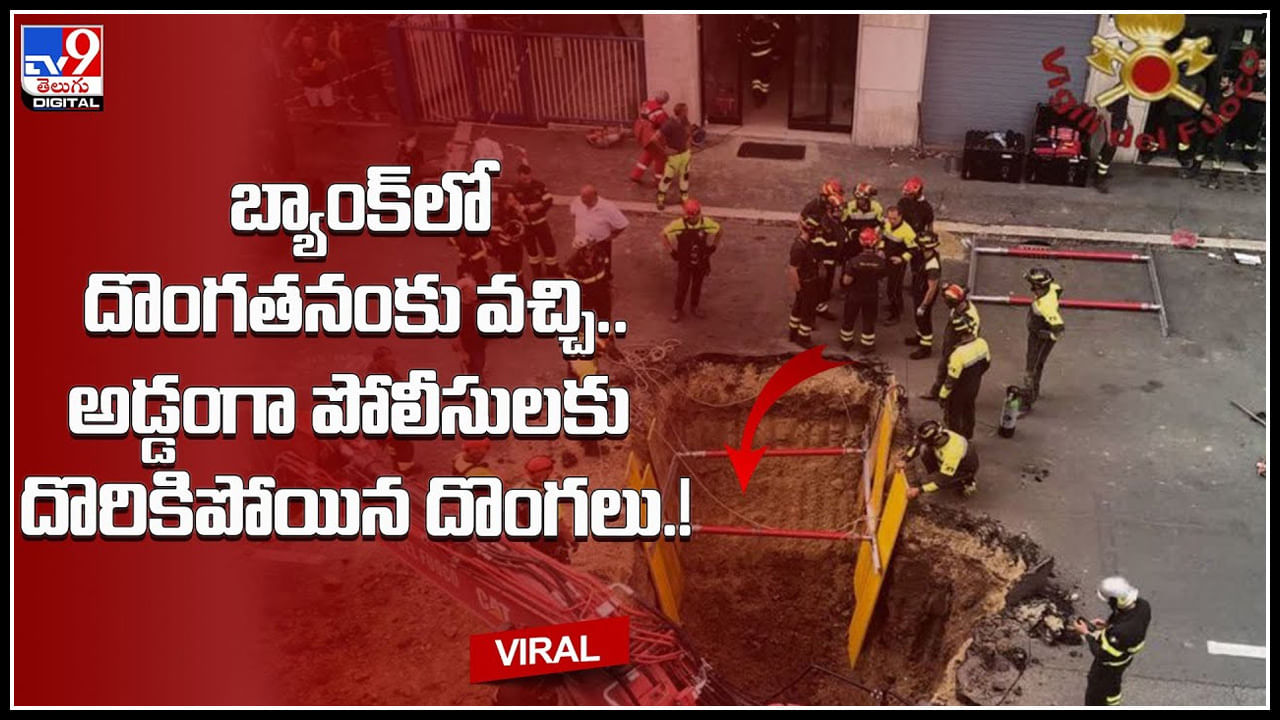 Thieves Video: బ్యాంక్‌లో దొంగతనంకు వచ్చి.. అడ్డంగా పోలీసులకు దొరికిపోయిన దొంగలు.! వైరల్ వీడియో.