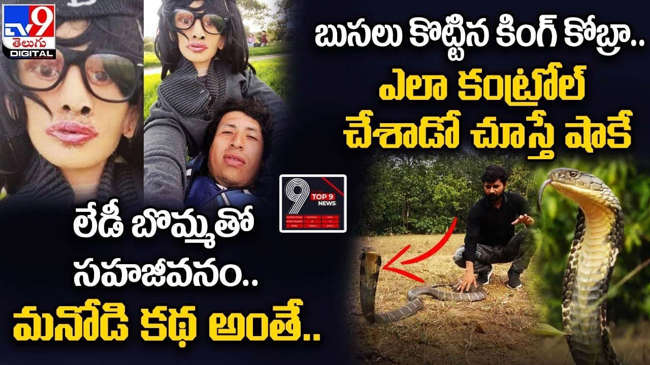 Digital TOP 9 NEWS: లేడీ బొమ్మతో సహజీవనం.. మనోడి కథ అంతే.. బుసలు కొట్టిన కింగ్ కోబ్రా