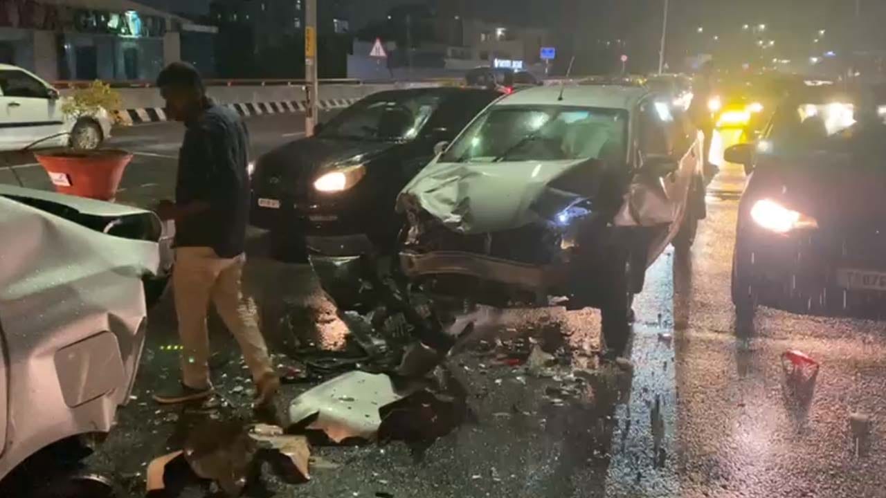 Hyderabad హైదరాబాద్ పీవీ ఎక్స్‌ప్రెస్‌పై ఘోర ప్రమాదం.. ఢీకొన్న ఐదు