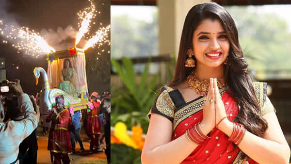 Anchor Shyamala: హంస వాహనంపై యువరాణిలా యాంకర్ శ్యామల.. చూసేందుకు 2 కళ్లు చాలట్లే