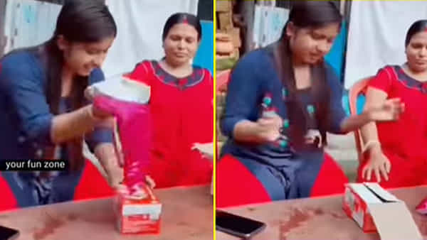 Viral Video: బర్త్డే గిఫ్ట్ చూసి కంగుతిన్న యువతి.. బాక్స్ తెరిచి చూడగానే ఆమె ఫ్యూజుల్ అవుట్..