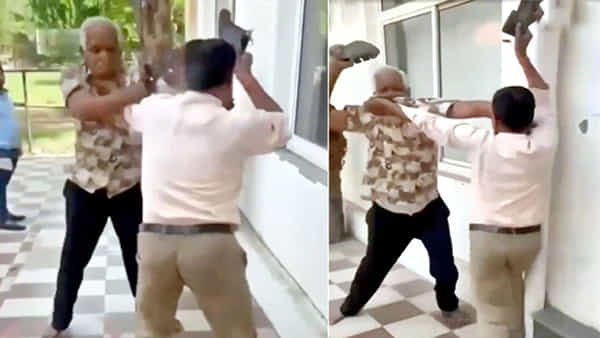 Viral Video: మాటల్లేవ్.. మాట్లాడుకోవడాల్లేవ్.. చెప్పులతో పొట్టుపొట్టుగా కొట్టుకున్న అంకుల్స్.. కారణమేంటంటే?