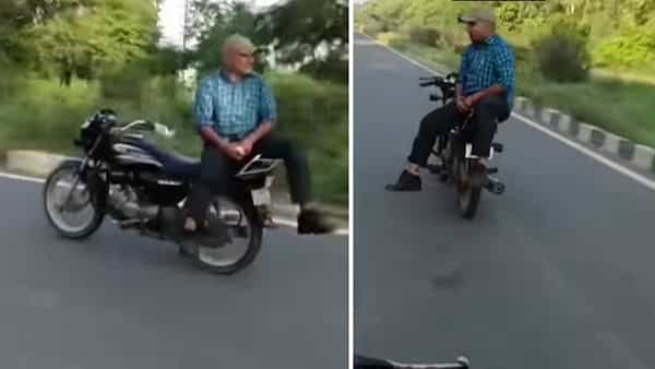 Viral Video: స్ప్లెండర్ వెనుక సీటుమీద కూర్చుని బైక్ నడుపుతున్న అంకుల్.. షాకింగ్ వీడియో వైరల్..