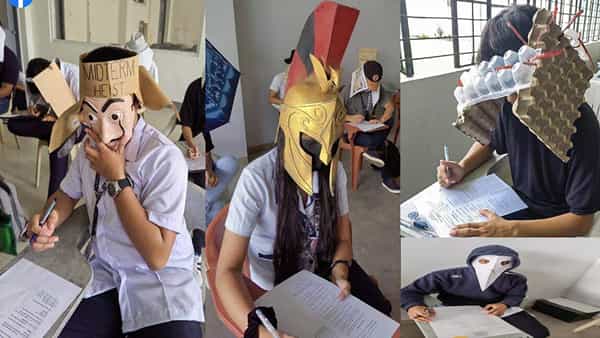 Anti-Cheating Hat: స్టూడెంట్స్ క్రియేటివిటీ! పరీక్షల్లో కాపీలు కొట్టకుండా ఎలాంటి మాస్క్లు ధరించారో చూడండి..
