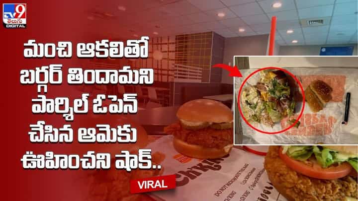 మంచి ఆకలితో బర్గర్ తిందామని పార్శిల్ ఓపెన్ చేసిన ఆమెకు ఊహించని షాక్ !! మంచి ఆకలితో బర్గర్ తిందామని పార్శిల్ ఓపెన్ చేసిన ఆమెకు ఊహించని షాక్ !!