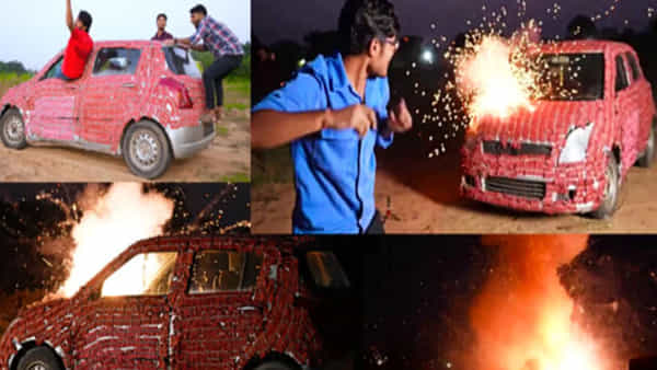 Diwali: మీరెక్కడ తయారయ్యార్రా బాబూ.. దీపావళిని ఇలా కూడా చేసుకోవచ్చా.. ఏకంగా కారునే..